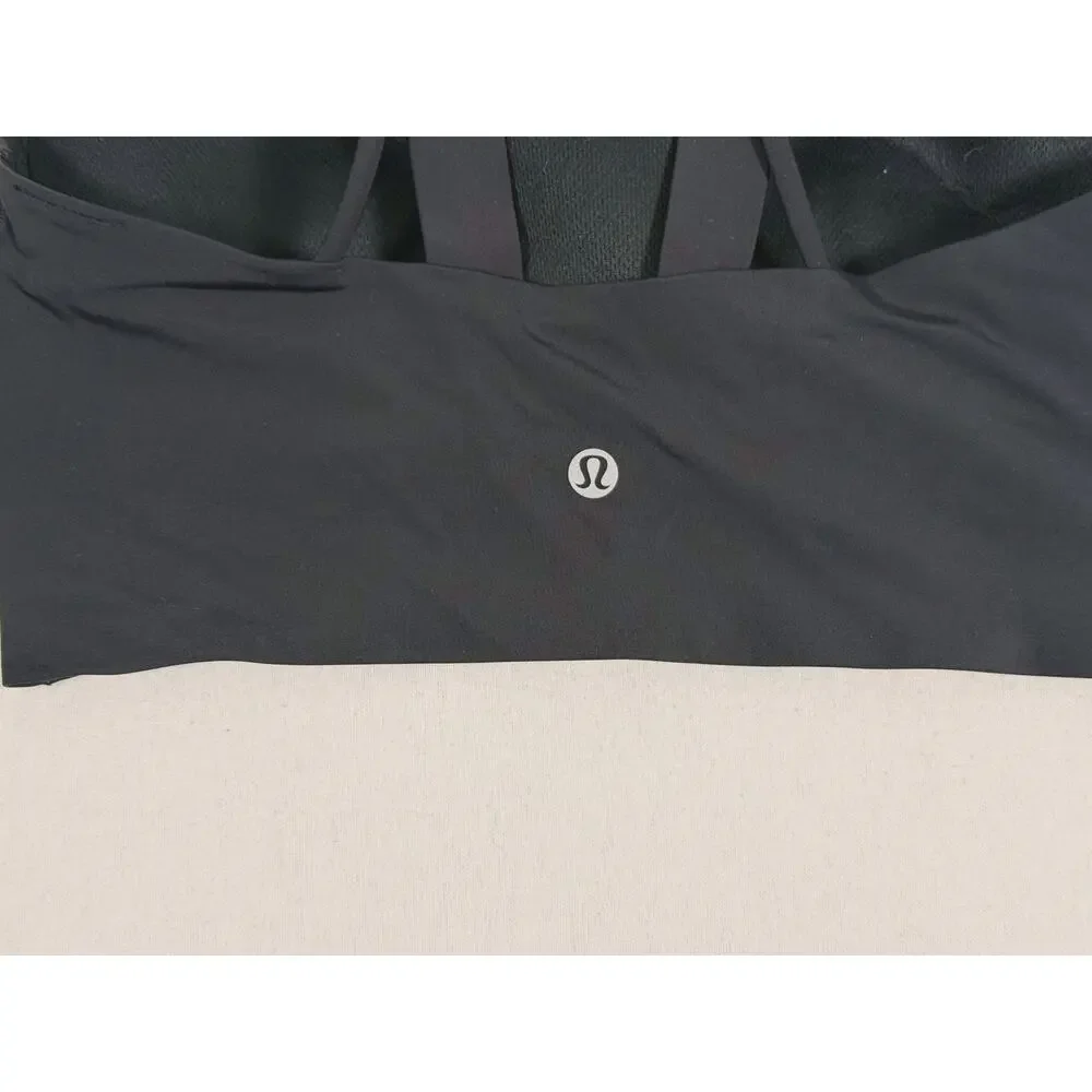 Lululemon Like a Cloud Longline Sports Bra Size 6 Black D/DD Yoga Pilates Gym